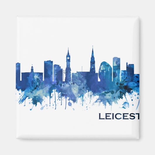 Leicester England Skyline Magnet (Vorne)