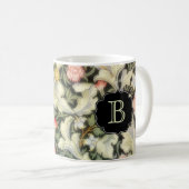 Leicester Floral Muster mit Monogramm Kaffeetasse (VorderseiteRechts)