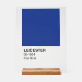Leicester Fox Blue - klarer Hintergrund Acrylschild (Vorderseite)