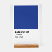 Leicester Fox Blue - weißer Hintergrund Acrylschild (Vorderseite)