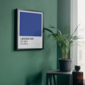 Leicester Fox Blue - White Border Poster