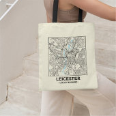 Leicester, Leicestershire City Map Tote Bag Tragetasche