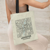 Leicester, Leicestershire City Map Tote Bag Tragetasche