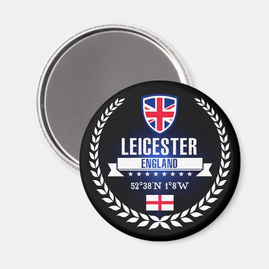 Leicester Magnet (Vorderseite/Rückseite)