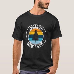 Leicester New York NY USA City Pride Retro Sunset T-Shirt
