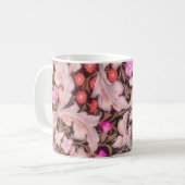 Leicester Pink Floral Muster mit Monogramm Kaffeetasse (Vorderseite Links)