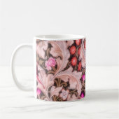 Leicester Pink Floral Muster mit Monogramm Kaffeetasse (Links)