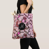Leicester Pink Floral Muster mit Monogramm Tasche (Von Nahem)