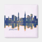 Leicester Skyline Magnet (Vorne)