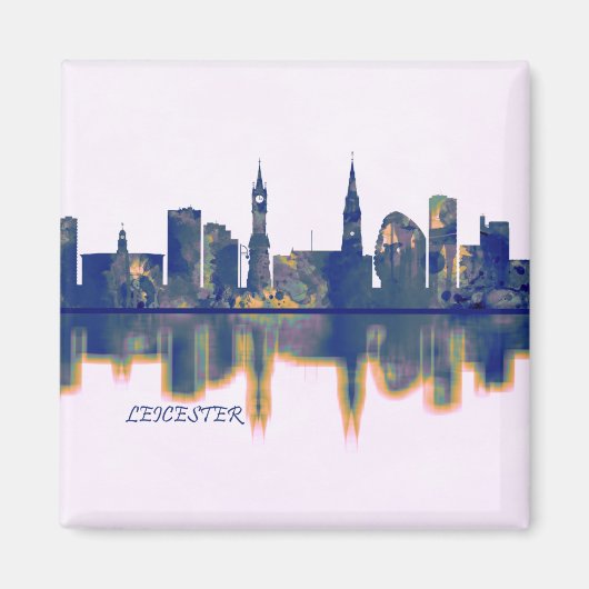 Leicester Skyline Magnet (Vorne)