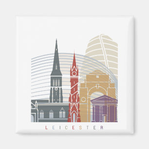 Leicester Skyline-Plakat Magnet