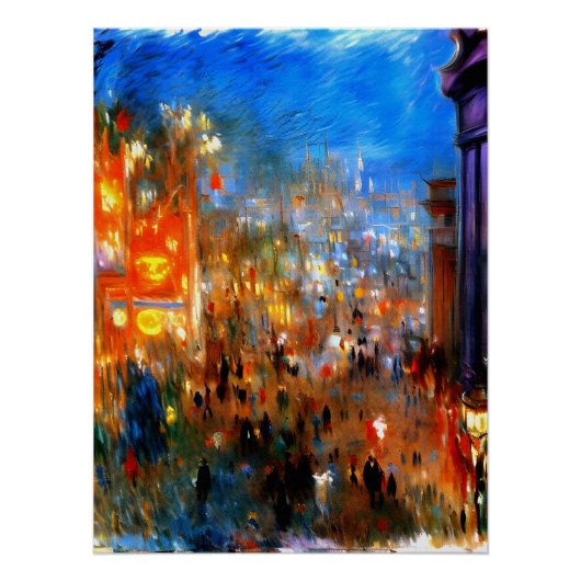 Leicester Square at Night, London Poster (Vorderseite)