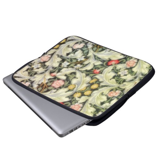 Leicester Vintag Floral Laptopschutzhülle (Vorne Knopf)