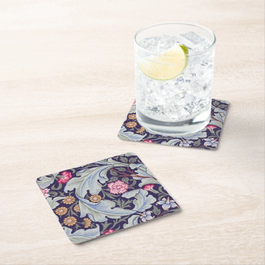 Leicester, William Morris Rechteckiger Pappuntersetzer (Vor Ort)