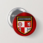 Leicestershire-Flagge Button (Vorne & Hinten)