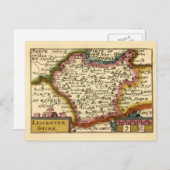 Leicestershire Landkreis England Alte antike Karte (Vorne/Hinten)
