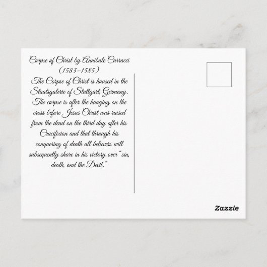 Leiche Christi Postkarte (Rückseite)