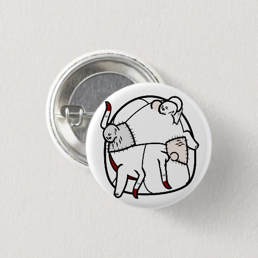 Leichen-Handwerks-Ungetüm-Knopf Button (Vorne & Hinten)