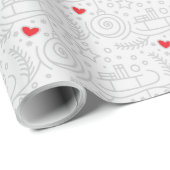 Leichen, Ziergegenstände und Hörpapier Geschenkpapier (Rolleneckpunkt)