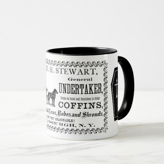 Leichenbestatter-Kaffee-Tasse Tasse (VorderseiteRechts)
