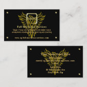 Leichenbestatter-Service, goldenes Quadrat, Visitenkarte (Vorne/Hinten)