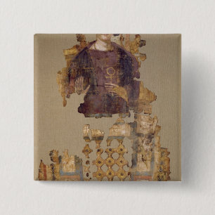 Leichentuch, das eine Frau hält ein ankh darstell Button