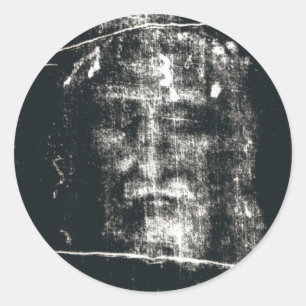 Leichentuch von Turin, negativ Runder Aufkleber