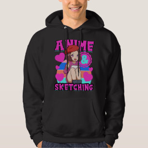Leicht abgelenkt durch Anime und Skizzen kawaii un Hoodie