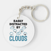 Leicht abgelenkt durch das Wetter der Wolkenmeteor Schlüsselanhänger (Rückseite)