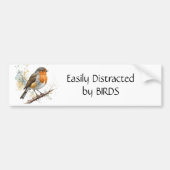 Leicht abgelenkt durch das Zitat zum Vogelspass Autoaufkleber (Vorne)