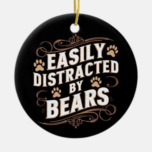 Leicht abgelenkt durch den Gay Bären-Stolz Keramik Ornament (Vorne)