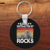 Leicht abgelenkt durch den Rocksammler Mineral Ret Schlüsselanhänger (Vorderseite)