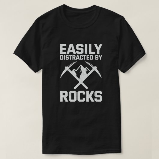 Leicht abgelenkt durch Felsen Geologie T-Shirt (Design vorne)