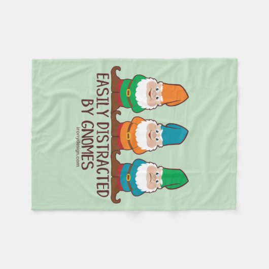Leicht abgelenkt durch Gnomes Fleecedecke (Vorderseite (Horizontal))
