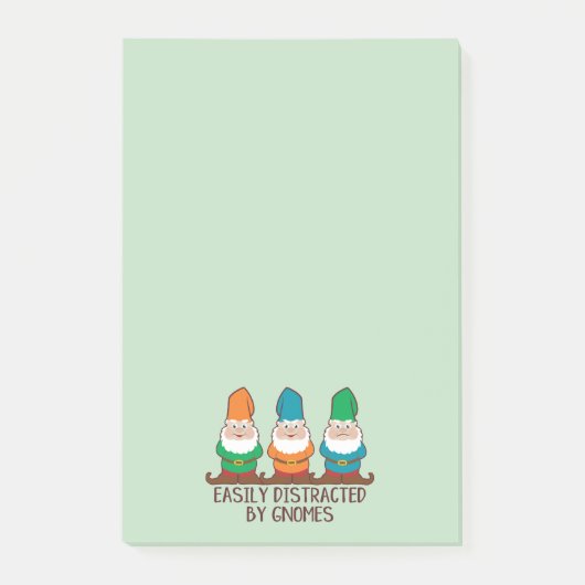 Leicht abgelenkt durch Gnomes Post-it Klebezettel (Vorderseite)