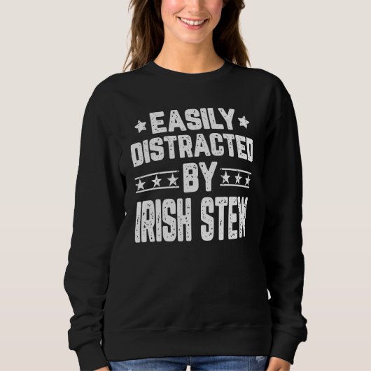 Leicht abgelenkt durch irisches Stew Food Sweatshirt (Vorderseite)