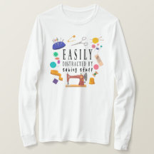 Leicht abgelenkt durch Nähen von Shirt, Nähen