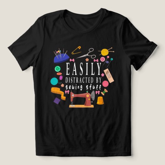 Leicht abgelenkt durch Nähen von Shirt, Nähen Tri-Blend Shirt (Design Vorderseite)