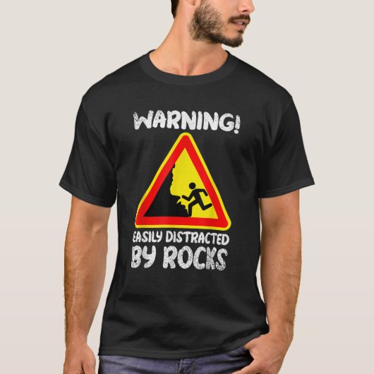 Leicht abgelenkt durch Rocks Rock Collector Geolog T-Shirt (Vorderseite)