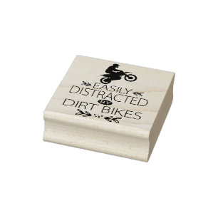 Leicht abgelenkt durch Schmutz-Fahrräder/Motocros Gummistempel