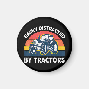 Leicht abgelenkt durch Traktoren-Shirt-Bauer F Magnet