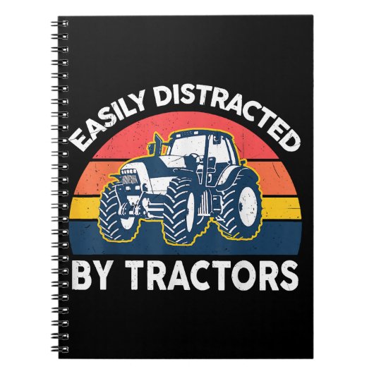 Leicht abgelenkt durch Traktoren-Shirt-Bauer F Notizblock (Vorderseite)