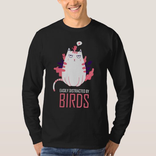 leicht abgelenkt durch Vögel, die Vogelbeobachtung T-Shirt (Vorderseite)