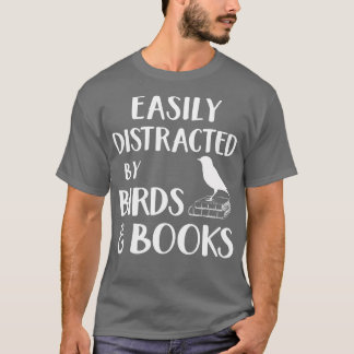 Leicht abgelenkt durch Vögel und Bücher Vogelbuch T-Shirt