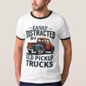 Leicht abgelenkt von alten Lieferwagen-LKW - Retro T-Shirt (Vorderseite)