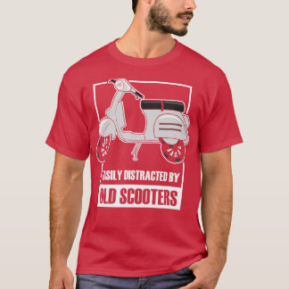 Leicht abgelenkt von alten Scooters Moped Scooter T-Shirt