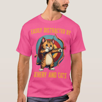 Leicht abgelenkt von Bogenschießen und Katzen Funn T-Shirt
