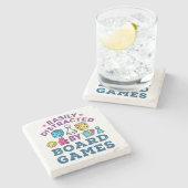 Leicht abgelenkt von Brettspielen Lover Steinuntersetzer (Seitenansicht)