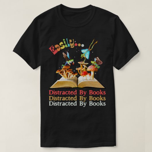 Leicht abgelenkt von Büchern Pilz Frog Fairy Dar T-Shirt (Design vorne)