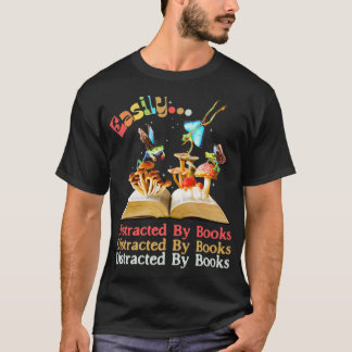Leicht abgelenkt von Büchern Pilz Frog Fairy Dar T-Shirt